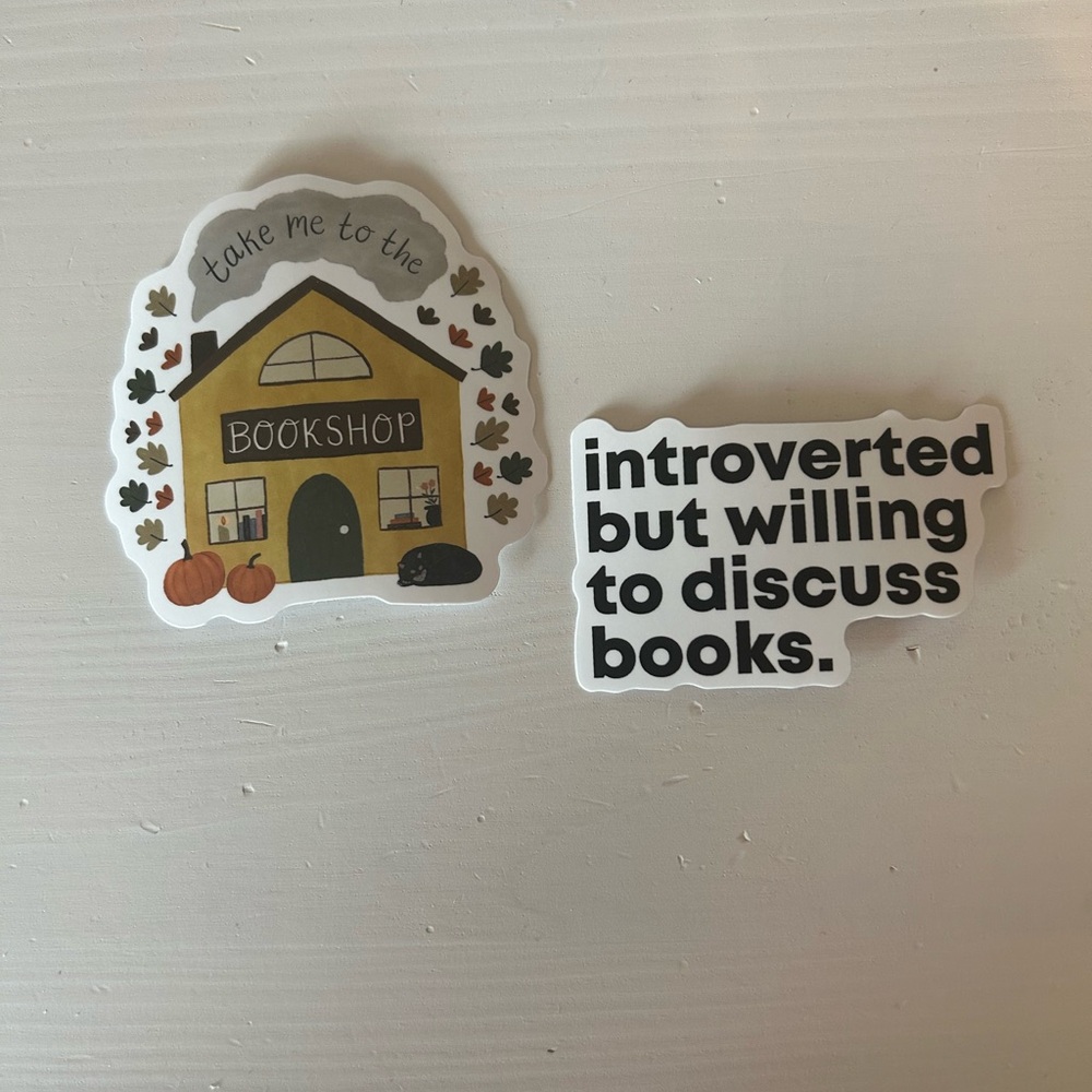 Free with any purchase! Bookshop Sticker Set - Yellow and Black